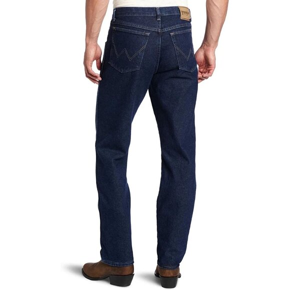Wrangler Men's Relaxed Fit Medium Wash Denim, Size 38x32, Antique Indigo, - Picture 2 of 3